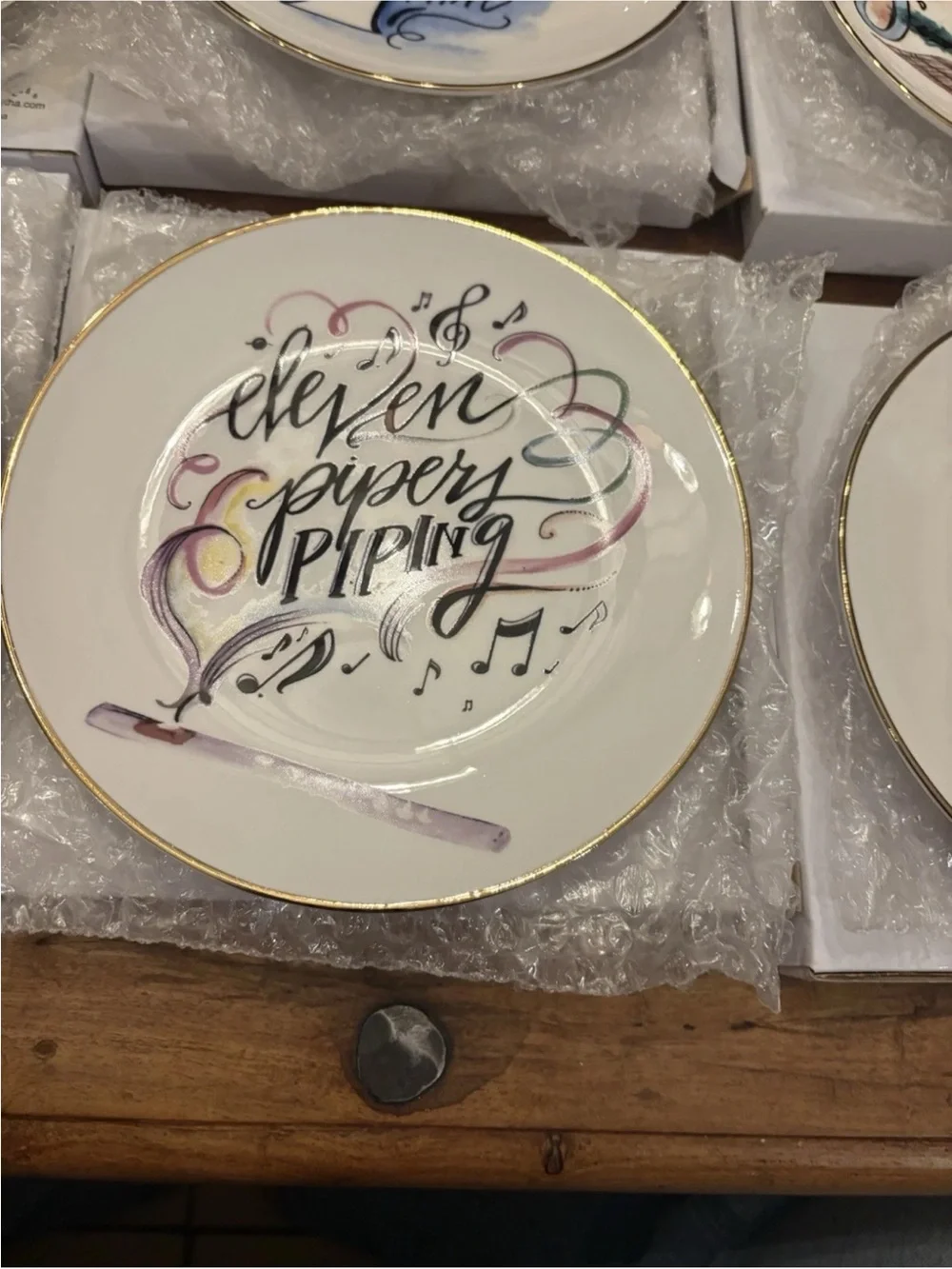 Mary & Martha 12 Days of Christmas Dessert Plates Complete Set of 12 NIB